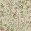 Thibaut Claire Coral And Green Fabric