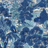 Thibaut PAGODA TREES Blues Fabric