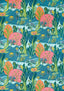 Thibaut ALBERO Tangerine and Turquoise Fabric
