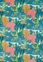 Thibaut ALBERO Tangerine and Turquoise Fabric