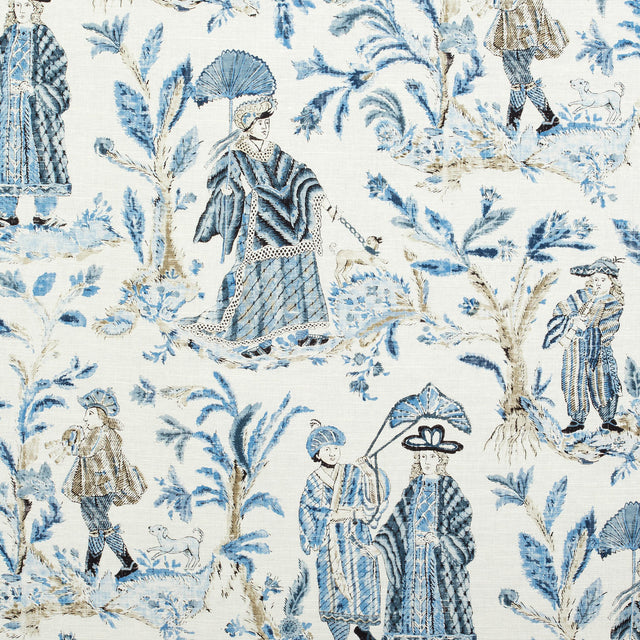 Thibaut Royale Toile Blue Fabric