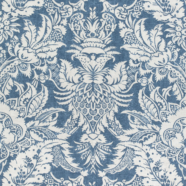 Thibaut Chardonnet Damask Navy Fabric