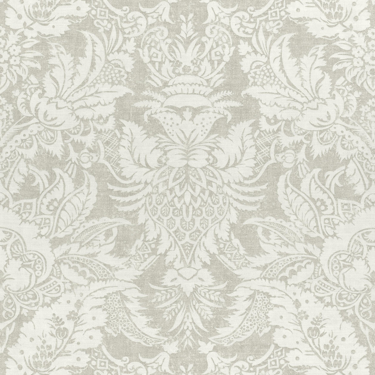 Thibaut Chardonnet Damask Grey Fabric