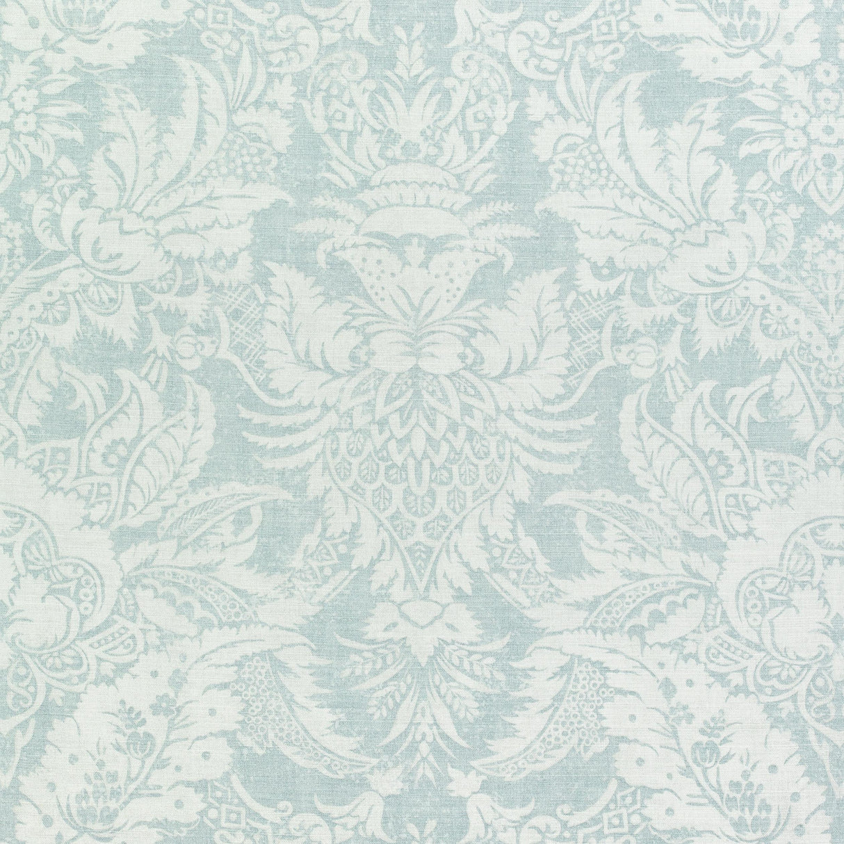 Thibaut Chardonnet Damask Aqua Fabric
