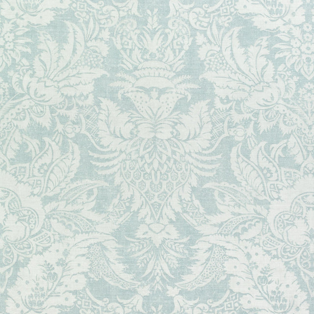 Thibaut Chardonnet Damask Aqua Fabric