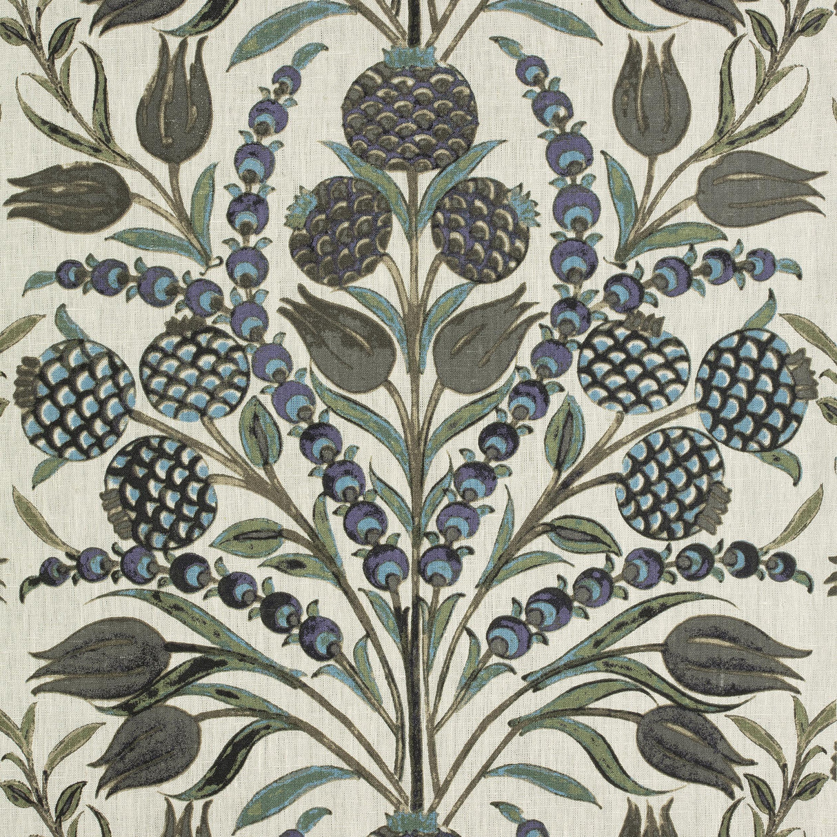 Thibaut Corneila Purple And Blue Fabric