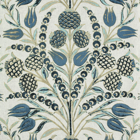 Thibaut Corneila Aqua And Blue Fabric