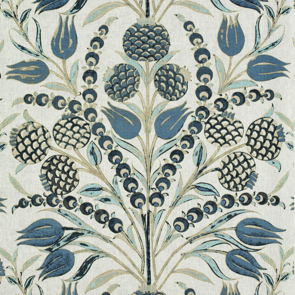 Thibaut Corneila Aqua And Blue Fabric