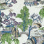 Thibaut Asian Scenic Purple And Blue Fabric