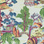 Thibaut Asian Scenic Coral And Green Fabric
