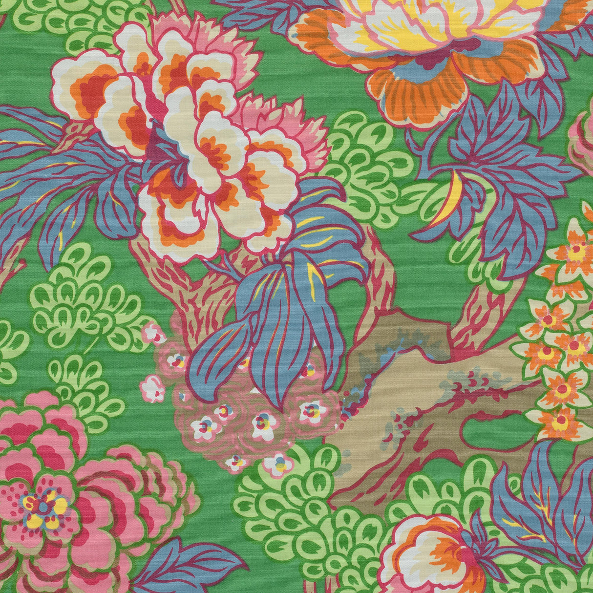 Thibaut Honshu Green Fabric