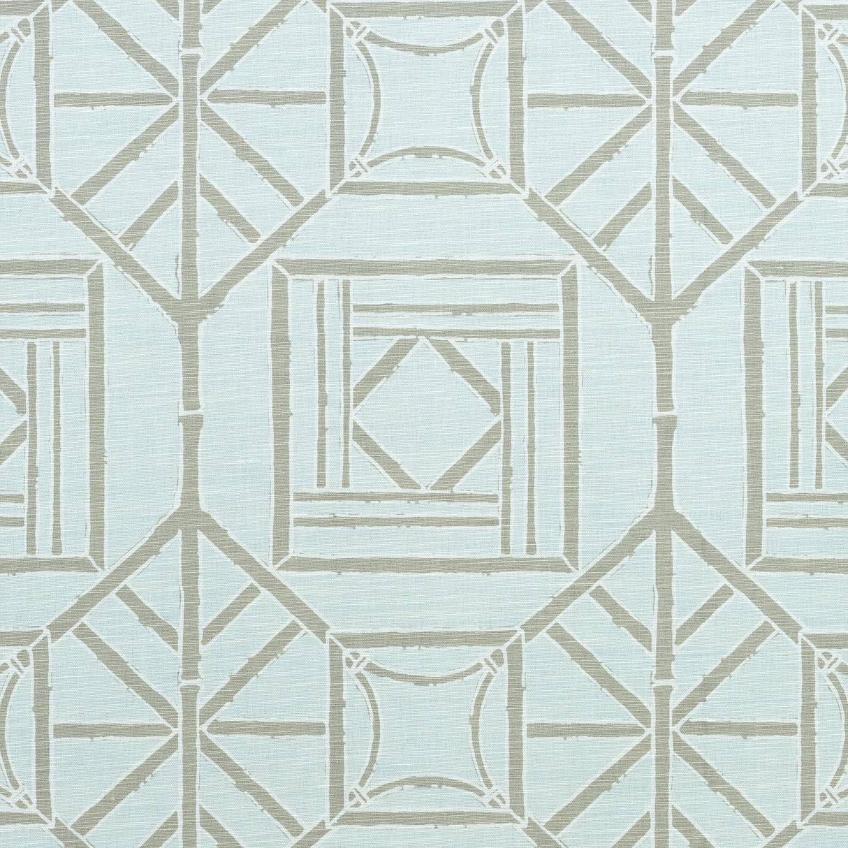 Thibaut Shoji Panel Aqua Fabric