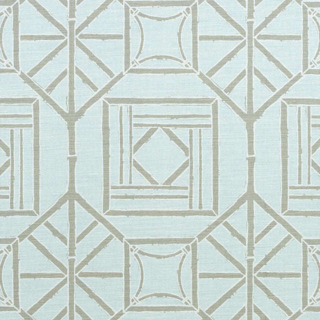 Thibaut Shoji Panel Aqua Fabric