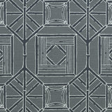 Thibaut Shoji Panel Grey Fabric