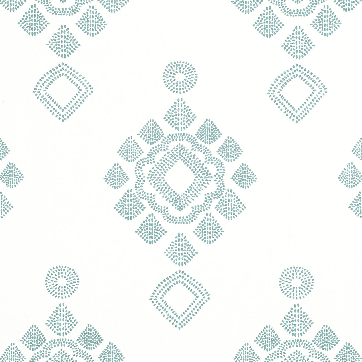 Thibaut Province Medallion Seaglass Fabric