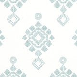 Thibaut Province Medallion Seaglass Fabric