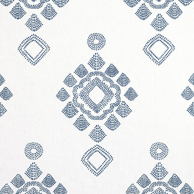 Thibaut PROVINCE MEDALLION Navy Fabric