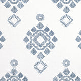 Thibaut Province Medallion Navy Fabric