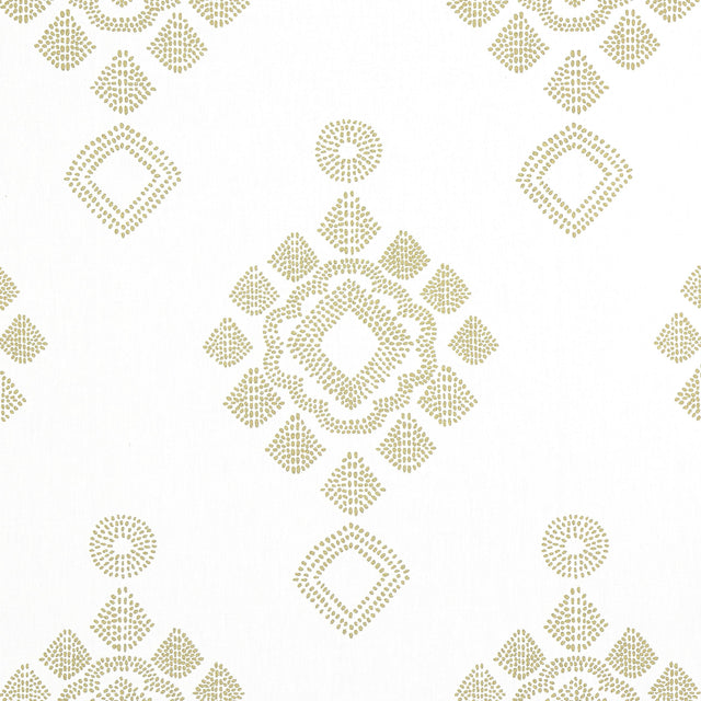 Thibaut Province Medallion Camel Fabric