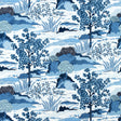 Thibaut Daintree Blue On White Fabric