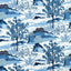 Thibaut Daintree Blue On White Fabric