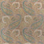Thibaut Sherrill Paisley Teal And Beige Fabric
