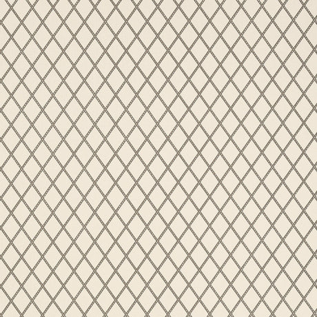 Thibaut Hartmann Trellis Charcoal On Off White Wallpaper