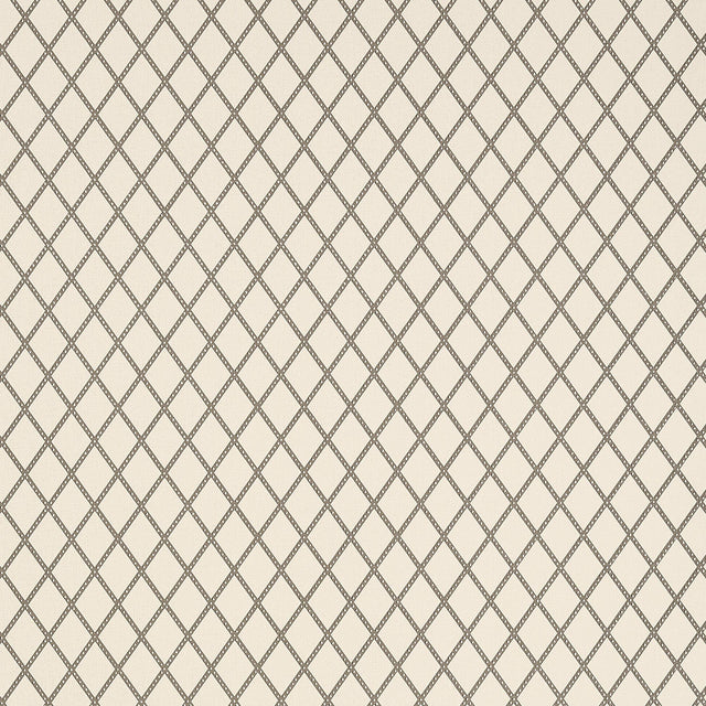 Thibaut Hartmann Trellis Charcoal On Off White Wallpaper