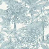 Thibaut Palm Botanical Spa Blue Wallpaper