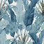 Thibaut Travelers Palm Spa Blue Wallpaper