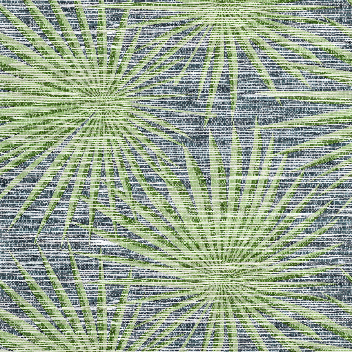 Thibaut Palm Frond Navy And Green Wallpaper