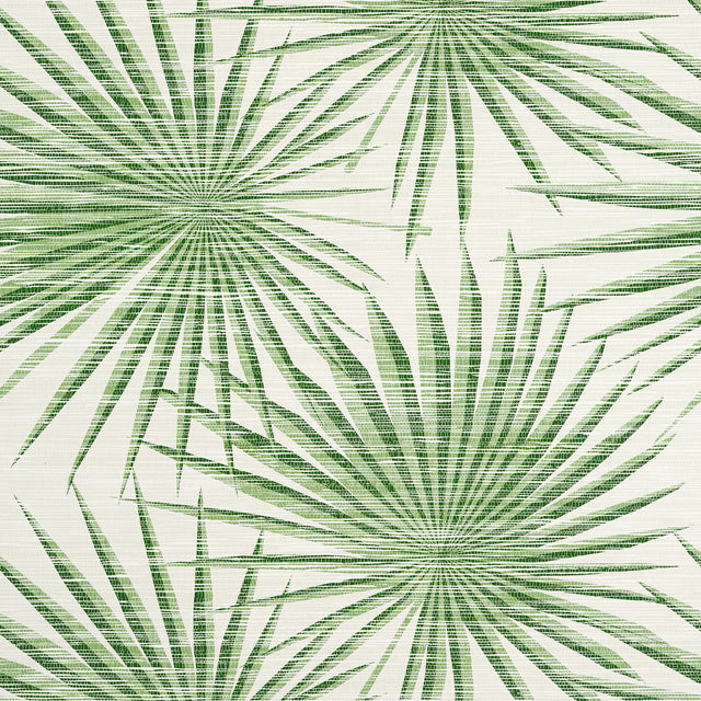 Thibaut Palm Frond Green And White Wallpaper