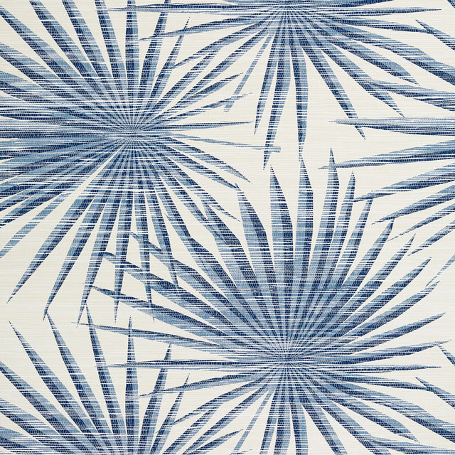Thibaut Palm Frond Navy And White Wallpaper