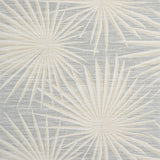 Thibaut Palm Frond Metallic Silver On Beige Wallpaper