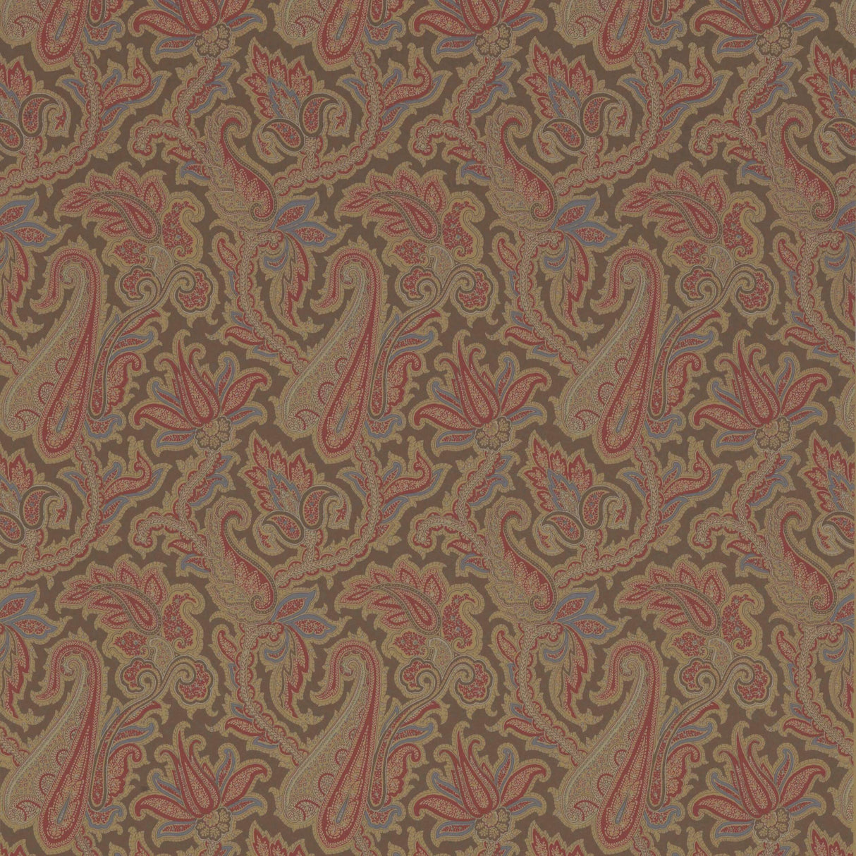 Thibaut Winchester Paisley Chestnut Wallpaper