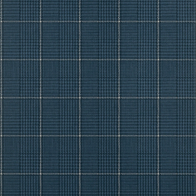 Thibaut Grassmarket Check Navy Wallpaper
