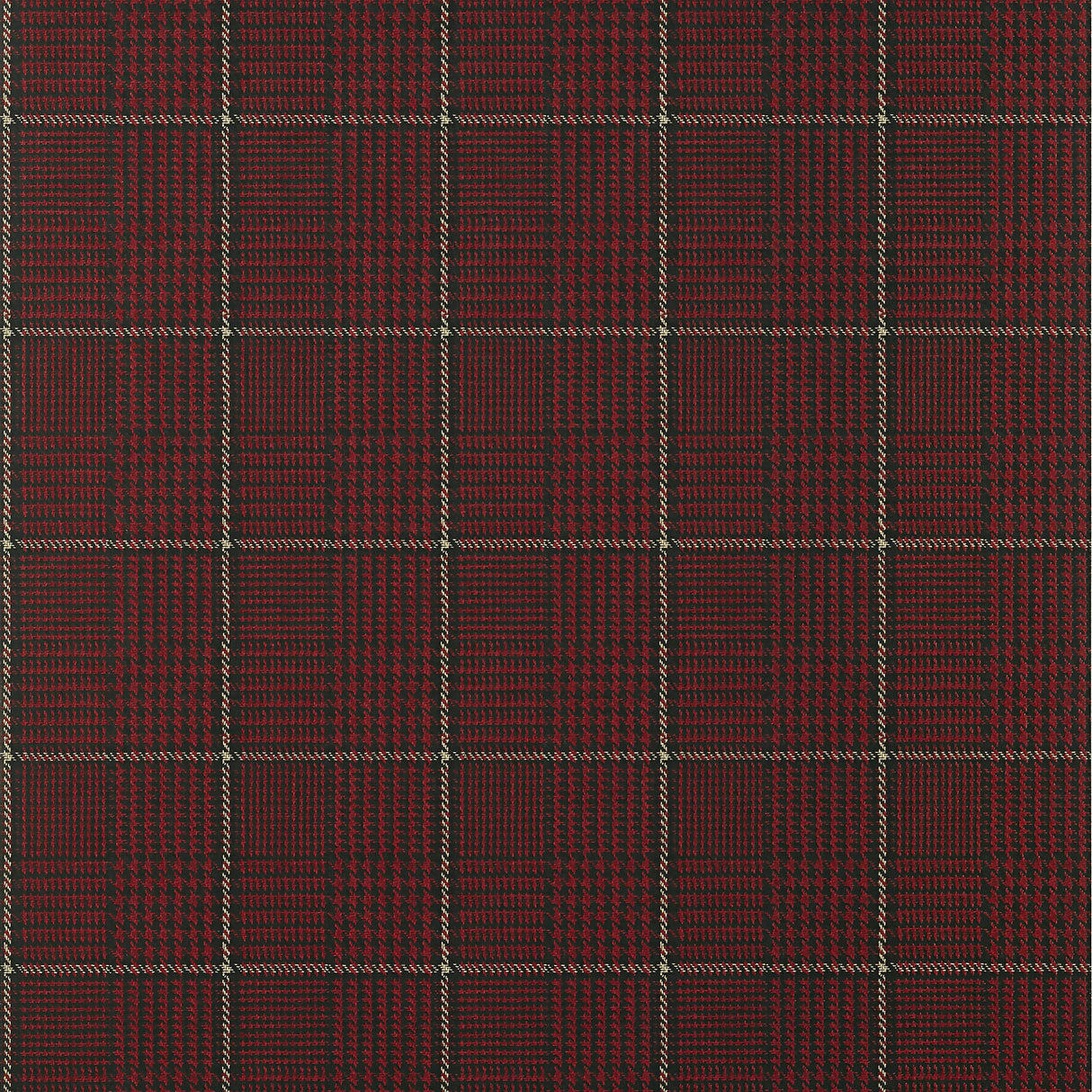 Thibaut Grassmarket Check Red Wallpaper