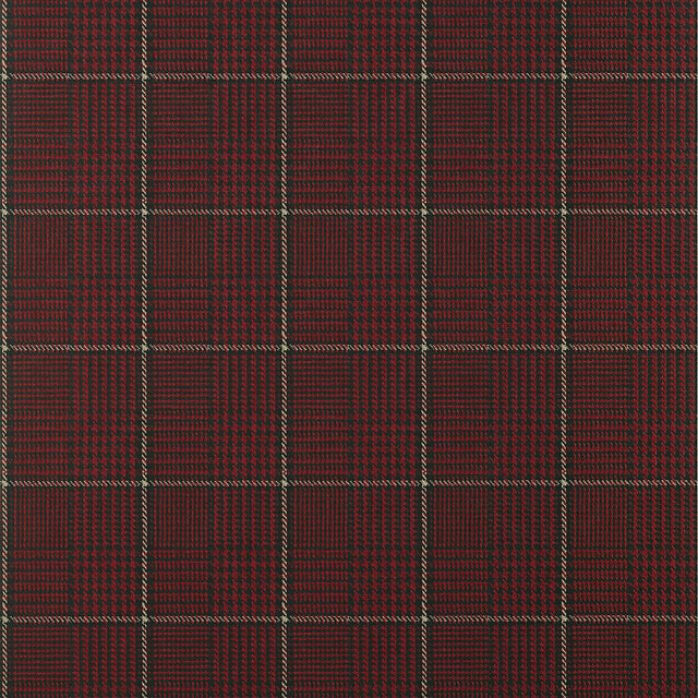 Thibaut Grassmarket Check Red Wallpaper