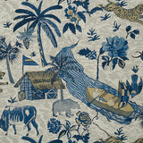 Thibaut Tiger Reserve Navy Wallpaper