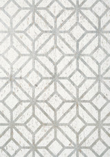 Thibaut MAMORA TRELLIS CORK White on Silver Wallpaper