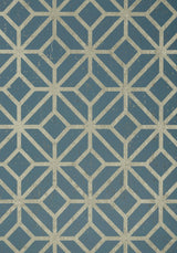 Thibaut MAMORA TRELLIS CORK Mineral on Metallic Pewter Wallpaper