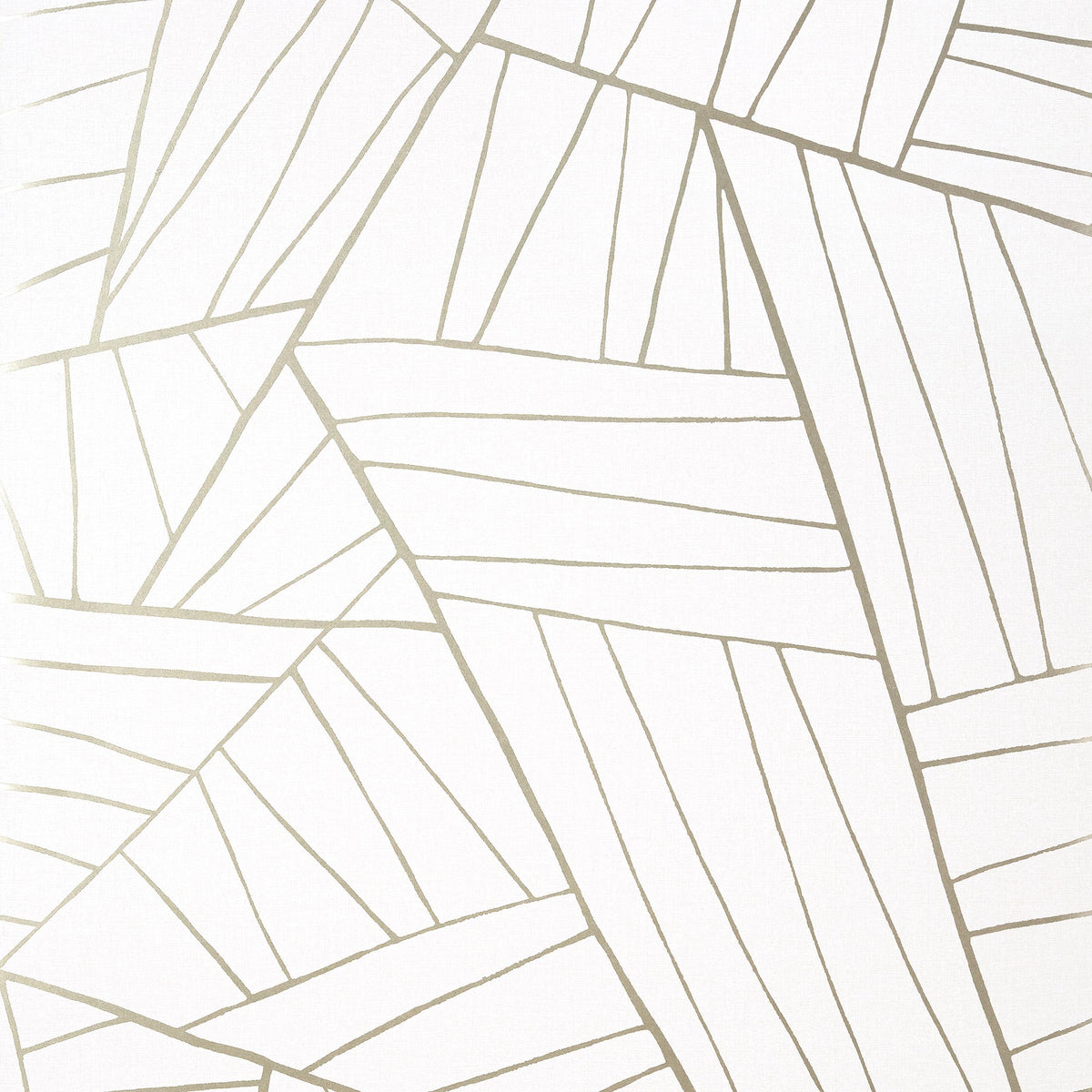 Thibaut Jordan Metallic Pewter On White Wallpaper