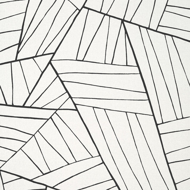 Thibaut Jordan Black On White Wallpaper