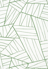 Thibaut JORDAN Emerald on White Wallpaper