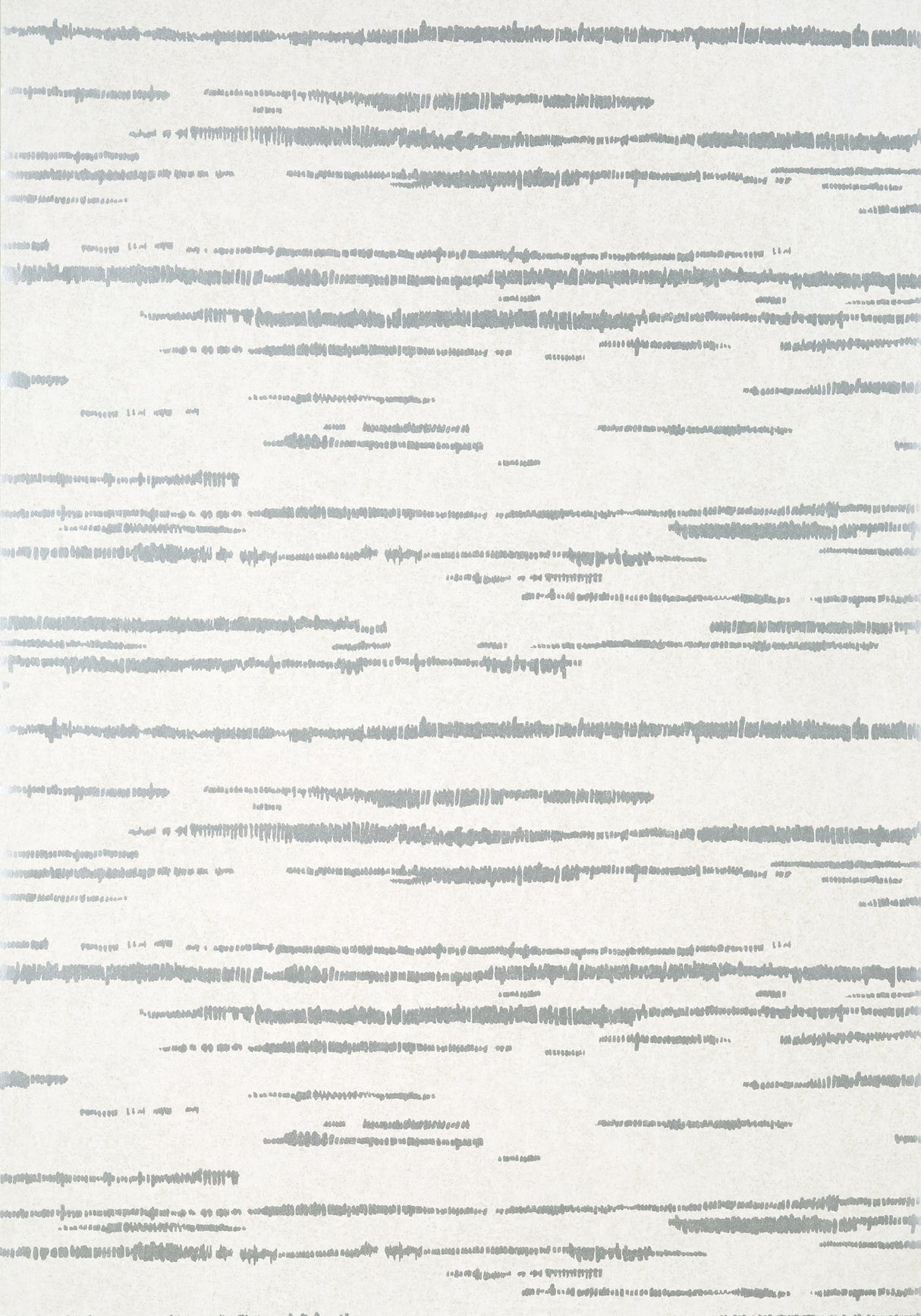 Thibaut ECHO Metallic Silver on White Wallpaper