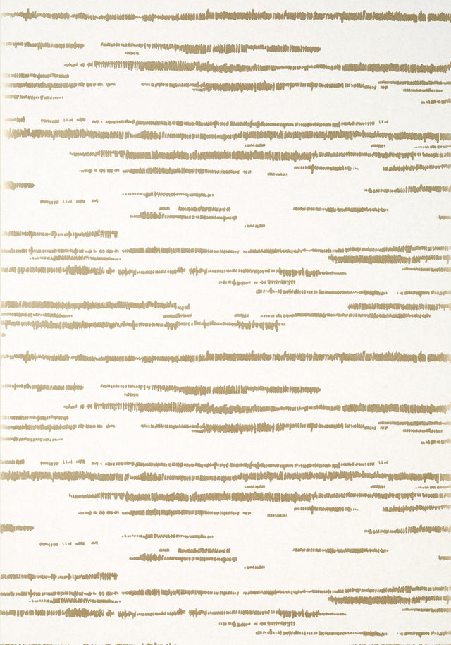 Thibaut ECHO Metallic Gold on White Wallpaper