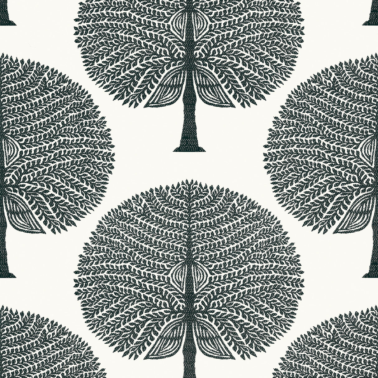 Thibaut Mulberry Tree Black And White Wallpaper