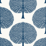 Thibaut Mulberry Tree Navy Wallpaper