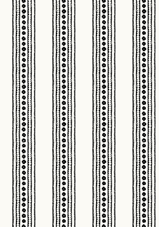 Thibaut NEW HAVEN STRIPE Black Wallpaper