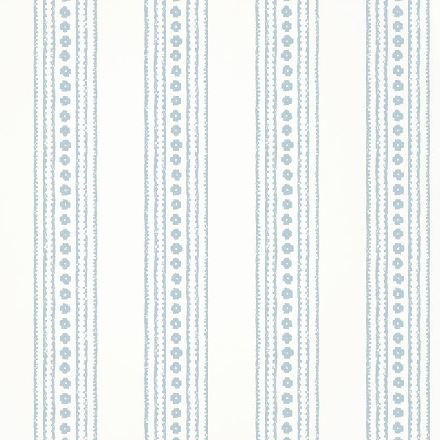 Thibaut New Haven Stripe Spa Blue Wallpaper
